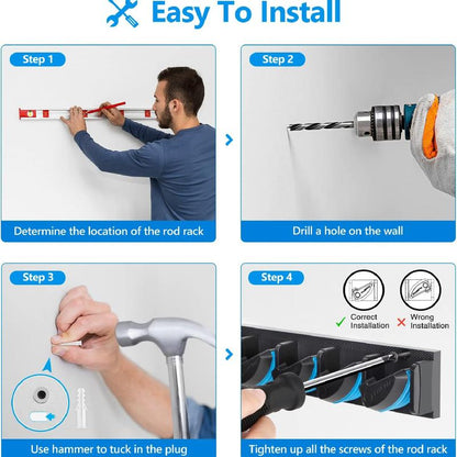 ✨AZ UTOLSÓ NAPON CSAK 49% KEDVEZMÉNY🔥Fali horgászbottartó