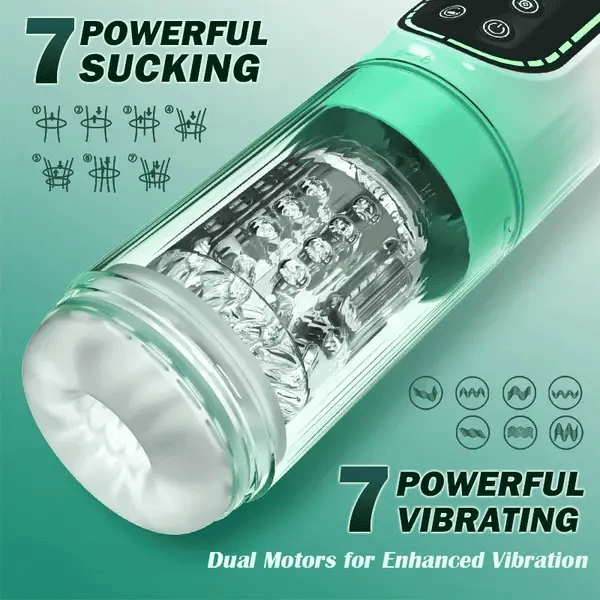 😍Heaven - 5 az 1-ben funkciós automata férfi maszurbátor és szívó péniszpumpa 🎁