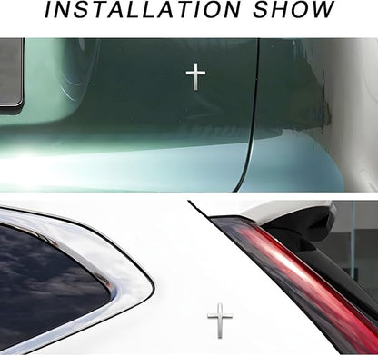 ✝️ Fém Jézus Krisztus Kereszt Jelvény Matricák（3 tétel）